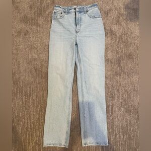 Abercrombie & Fitch Light Blue Straight Leg Jeans Curve Love